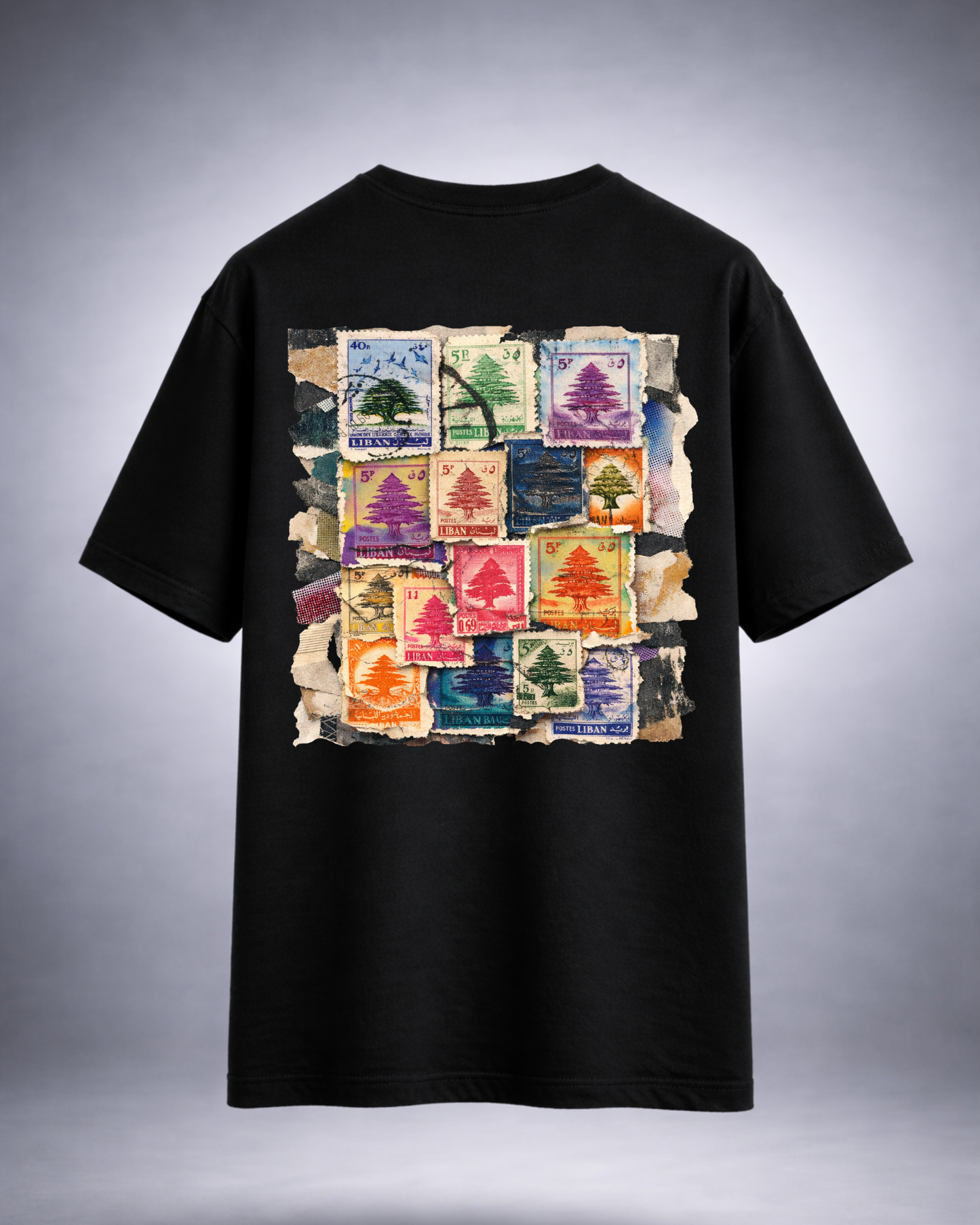 Lebanese Stamps Oversized Tee