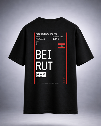 Boarding Pass Oversized Tee