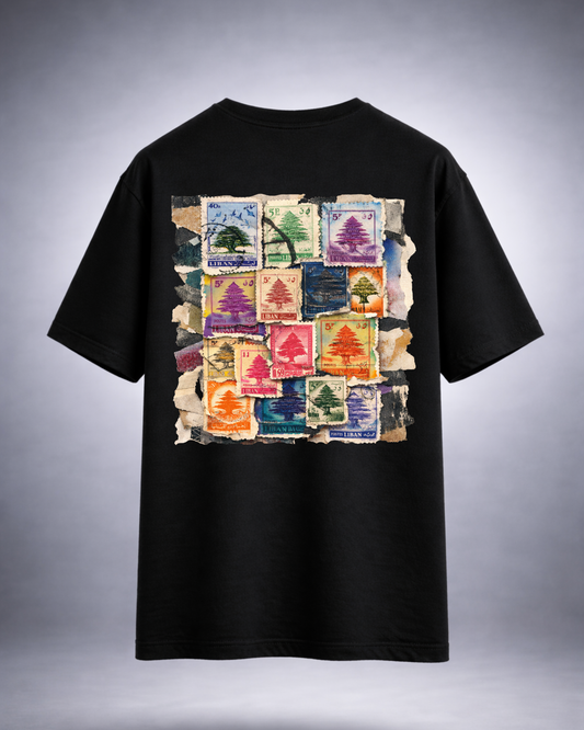 Lebanese Stamps Oversized Tee