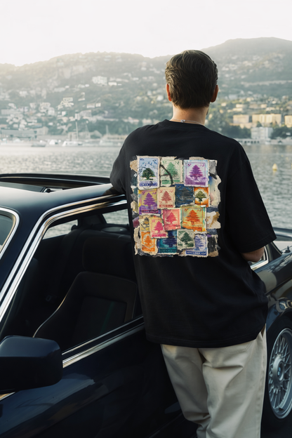 Lebanese Stamps Oversized Tee