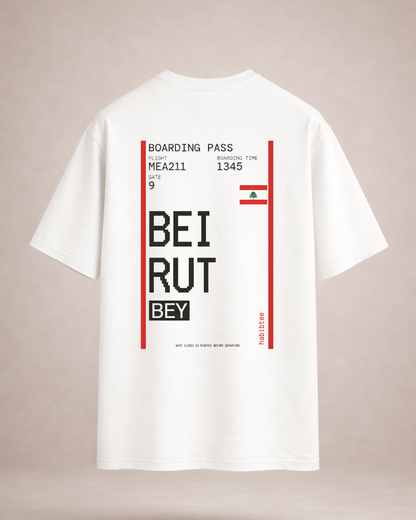 Boarding Pass Oversized Tee