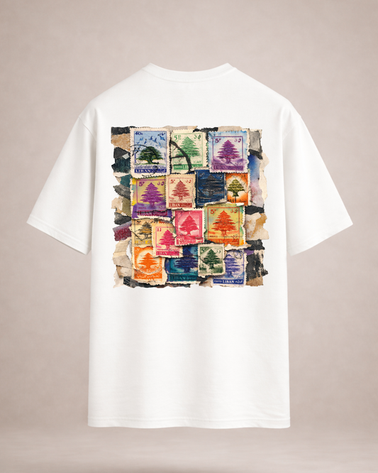 Lebanese Stamps Oversized Tee