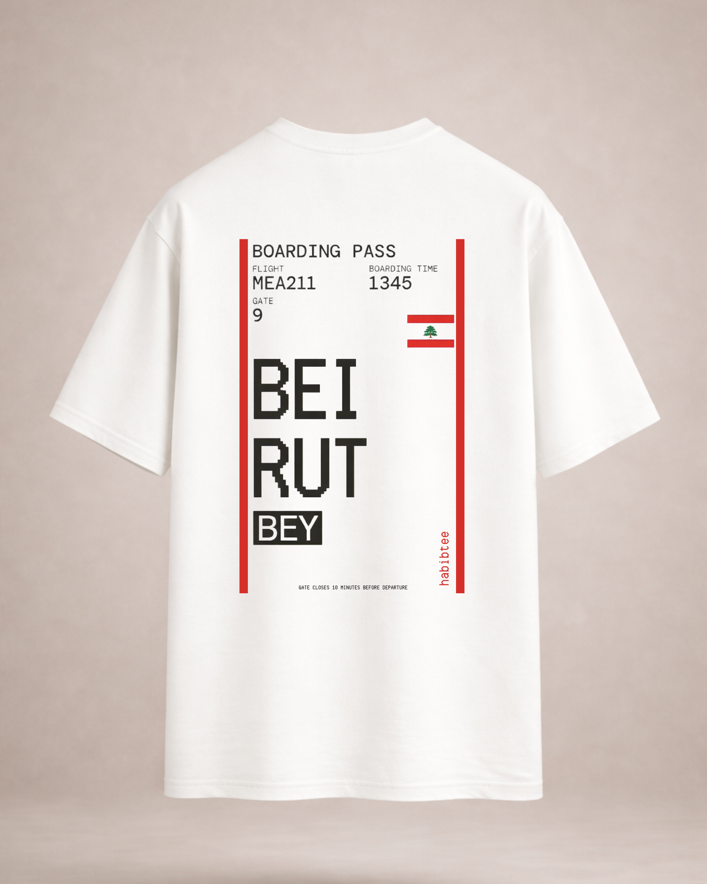 Boarding Pass Oversized Tee